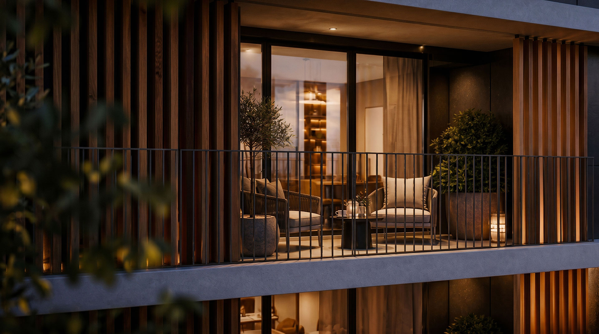Room for life on the terrace — Cherry of Dinkelsbühl architectural visualisation